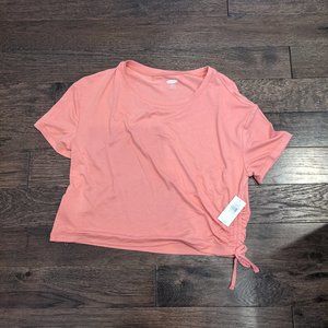 Luxe Short-Sleeve Side-Tie Top- Girls- L (10-12)